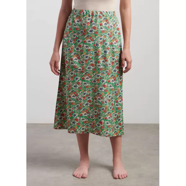 Maison d Hermine 100 Viscose Pants Skirts Shorts High Waist Loungewear for WomenSkirts Fleur  Green