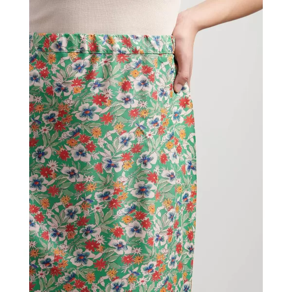 Maison d Hermine 100 Viscose Pants Skirts Shorts High Waist Loungewear for WomenSkirts Fleur  Green