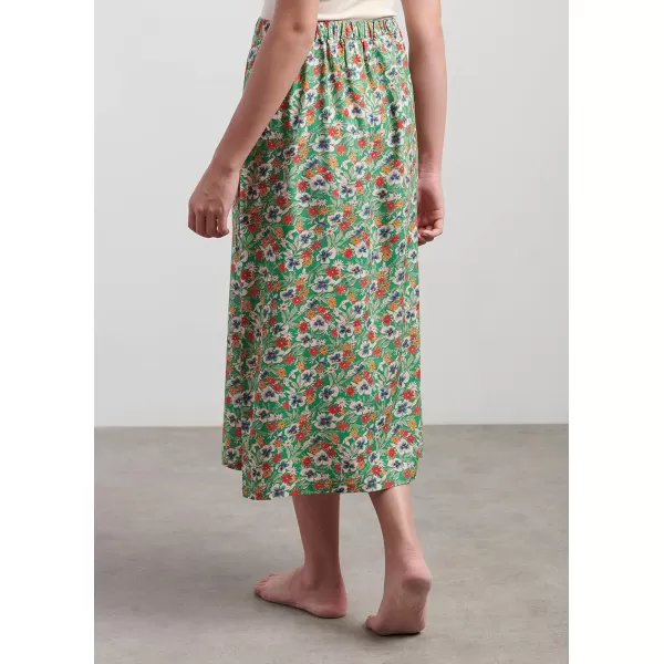 Maison d Hermine 100 Viscose Pants Skirts Shorts High Waist Loungewear for WomenSkirts Fleur  Green