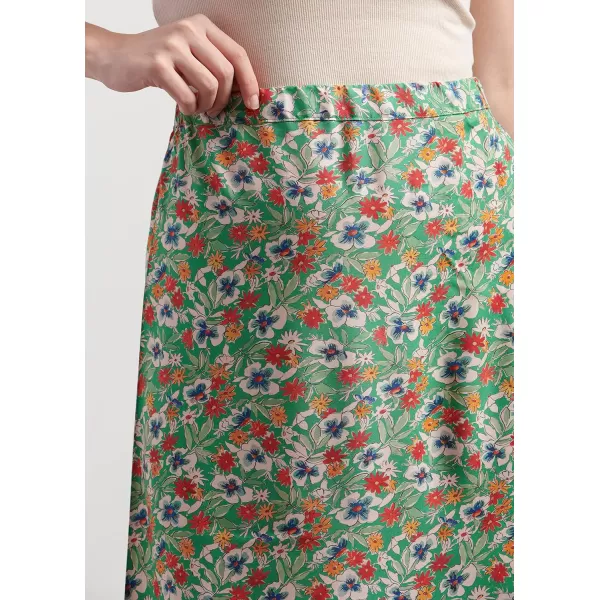 Maison d Hermine 100 Viscose Pants Skirts Shorts High Waist Loungewear for WomenSkirts Fleur  Green