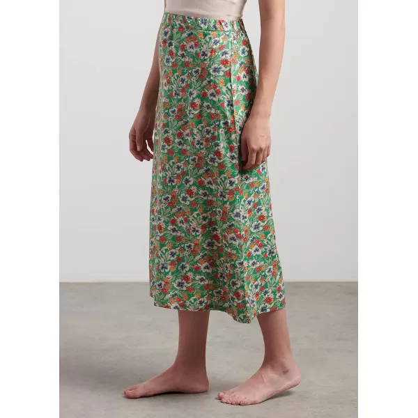 Maison d Hermine 100 Viscose Pants Skirts Shorts High Waist Loungewear for WomenSkirts Fleur  Green