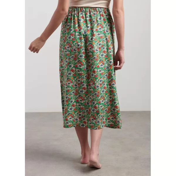 Maison d Hermine 100 Viscose Pants Skirts Shorts High Waist Loungewear for WomenSkirts Fleur  Green