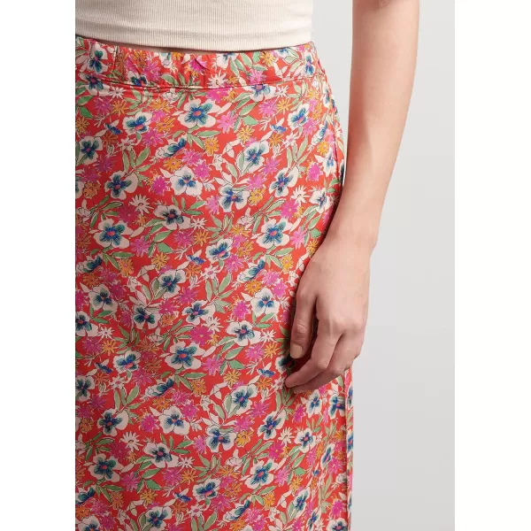 Maison d Hermine 100 Viscose Pants Skirts Shorts High Waist Loungewear for WomenSkirts Fleur  Red