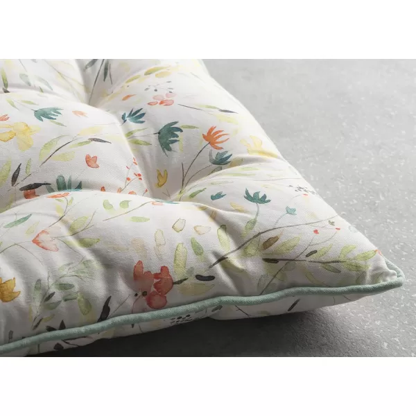 Maison d Hermine Chairpads 100 Cotton Set of 2 Decorative Chair Pads with Ties Polyester Filling CushionPillow for Office Kitchen amp Living Room Birdies On Wire  SpringSummer 16 Inch x 16 InchColmar