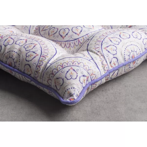Maison d Hermine Chairpads 100 Cotton Set of 2 Decorative Chair Pads with Ties Polyester Filling CushionPillow for Office Kitchen amp Living Room Birdies On Wire  SpringSummer 16 Inch x 16 InchMandala
