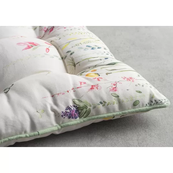 Maison d Hermine Chairpads 100 Cotton Set of 2 Decorative Chair Pads with Ties Polyester Filling CushionPillow for Office Kitchen amp Living Room Birdies On Wire  SpringSummer 16 Inch x 16 InchBotanical Fresh  All Over