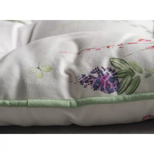 Maison d Hermine Chairpads 100 Cotton Set of 2 Decorative Chair Pads with Ties Polyester Filling CushionPillow for Office Kitchen amp Living Room Birdies On Wire  SpringSummer 16 Inch x 16 InchBotanical Fresh  All Over