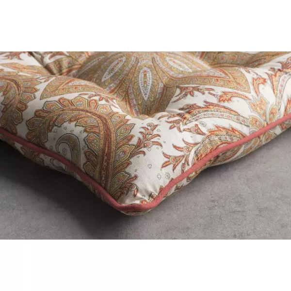 Maison d Hermine Chairpads 100 Cotton Set of 2 Decorative Chair Pads with Ties Polyester Filling CushionPillow for Office Kitchen amp Living Room Birdies On Wire  SpringSummer 16 Inch x 16 InchKashmir Paisley
