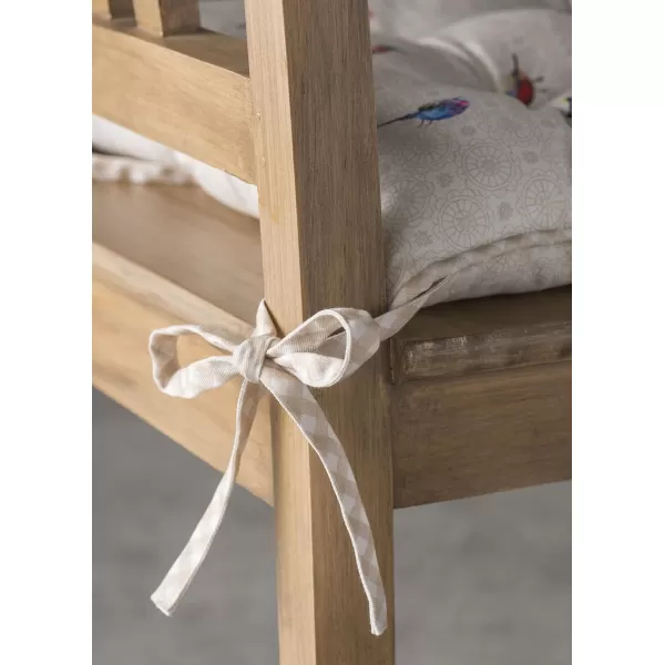 Maison d Hermine Chairpads 100 Cotton Set of 2 Decorative Chair Pads with Ties Polyester Filling CushionPillow for Office Kitchen amp Living Room Birdies On Wire  SpringSummer 16 Inch x 16 InchBirdies on Wire