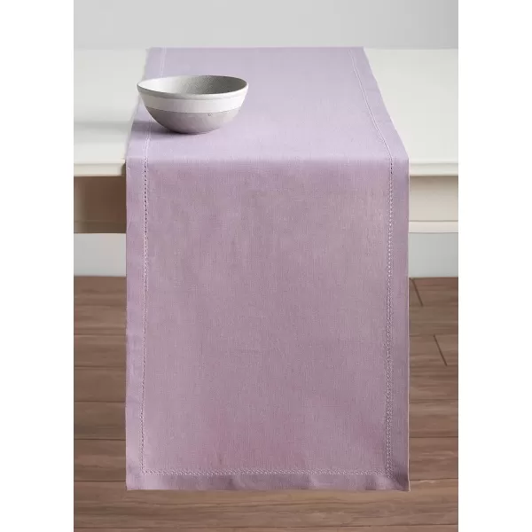 Maison d Hermine Placemats 100 Linen Decorative Cloth Place Mat Washable Dinner Placemat for Holiday Dinner Wedding Baby Shower amp Dining Avignon  Jet Stream Set of 414x48 Table Runner Avignon  Sea Fog