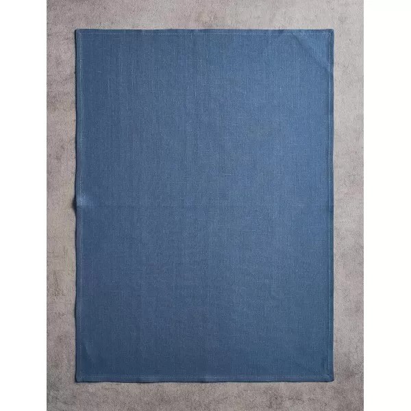 Maison d Hermine Placemats 100 Linen Decorative Cloth Place Mat Washable Dinner Placemat for Holiday Dinner Wedding Baby Shower amp Dining Avignon  Jet Stream Set of 420x2750 Kitchen Towels Avignon  Bering Sea