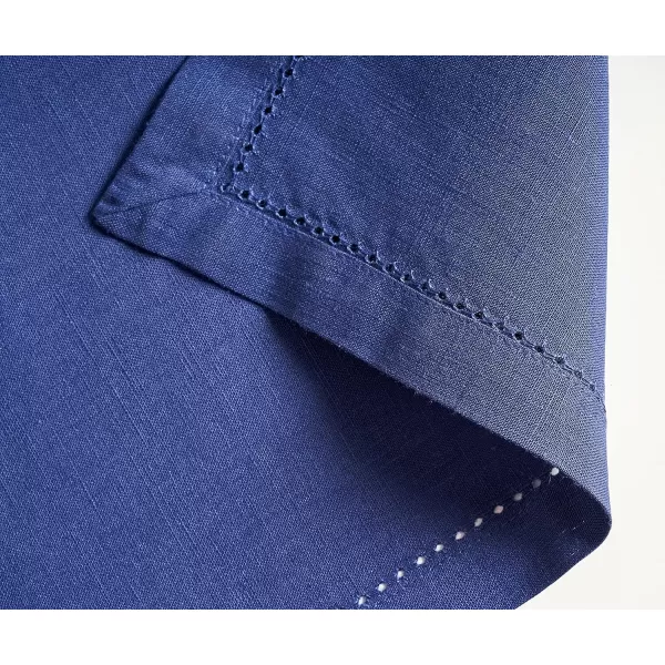 Maison d Hermine Placemats 100 Linen Decorative Cloth Place Mat Washable Dinner Placemat for Holiday Dinner Wedding Baby Shower amp Dining Avignon  Jet Stream Set of 413x19 Placemats Avignon  Twlight Blue