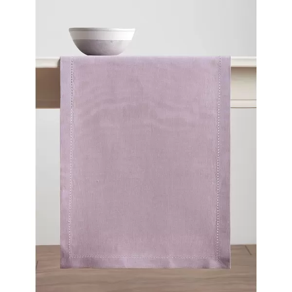 Maison d Hermine Placemats 100 Linen Decorative Cloth Place Mat Washable Dinner Placemat for Holiday Dinner Wedding Baby Shower amp Dining Avignon  Jet Stream Set of 414x36 Table Runner Avignon  Sea Fog