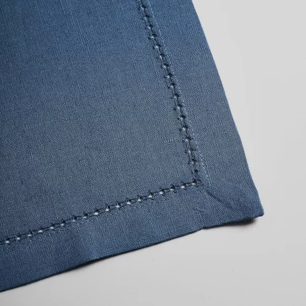 Maison d Hermine Placemats 100 Linen Decorative Cloth Place Mat Washable Dinner Placemat for Holiday Dinner Wedding Baby Shower amp Dining Avignon  Jet Stream Set of 413x19 Placemats Avignon  Bering Sea