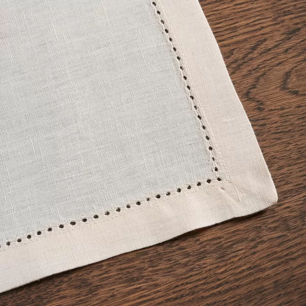 Maison d Hermine Placemats 100 Linen Decorative Cloth Place Mat Washable Dinner Placemat for Holiday Dinner Wedding Baby Shower amp Dining Avignon  Jet Stream Set of 413x19 Placemats Avignon  Jet Stream