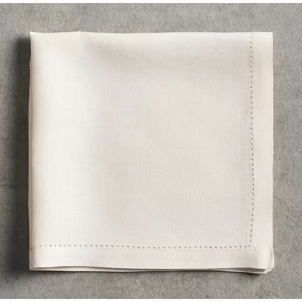 Maison d Hermine Placemats 100 Linen Decorative Cloth Place Mat Washable Dinner Placemat for Holiday Dinner Wedding Baby Shower amp Dining Avignon  Jet Stream Set of 420x20 Napkins Avignon  Jet Stream