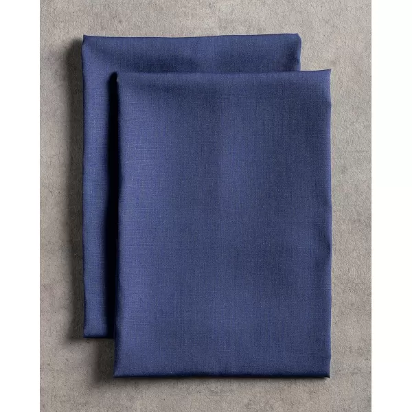 Maison d Hermine Placemats 100 Linen Decorative Cloth Place Mat Washable Dinner Placemat for Holiday Dinner Wedding Baby Shower amp Dining Avignon  Jet Stream Set of 420x2750 Kitchen Towels Avignon  Twlight Blue