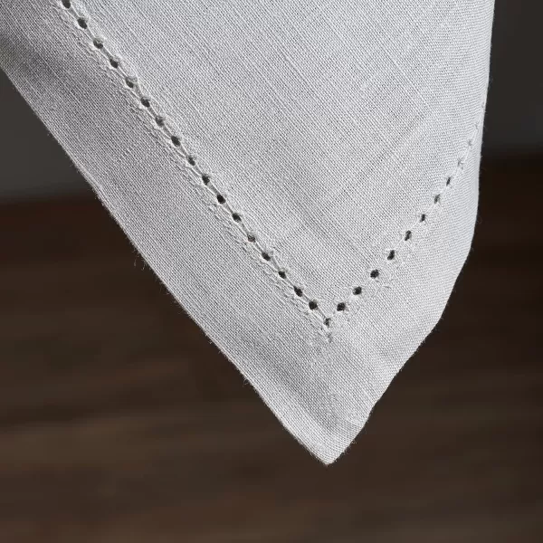 Maison d Hermine Placemats 100 Linen Decorative Cloth Place Mat Washable Dinner Placemat for Holiday Dinner Wedding Baby Shower amp Dining Avignon  Jet Stream Set of 420x20 Napkins Avignon  Micro Chip