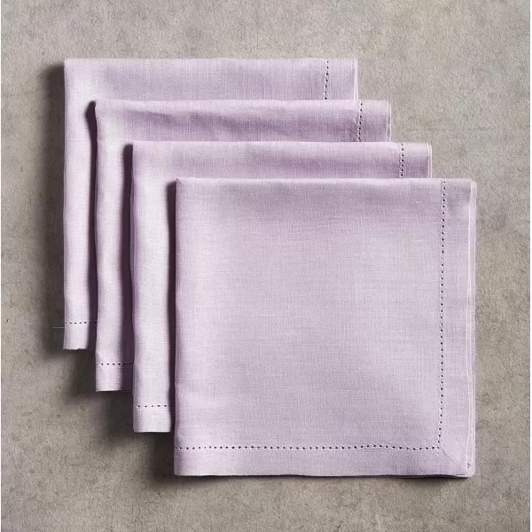 Maison d Hermine Placemats 100 Linen Decorative Cloth Place Mat Washable Dinner Placemat for Holiday Dinner Wedding Baby Shower amp Dining Avignon  Jet Stream Set of 420x20 Napkins Avignon  Sea Fog