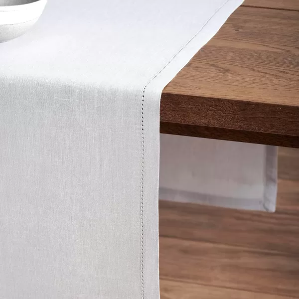 Maison d Hermine Placemats 100 Linen Decorative Cloth Place Mat Washable Dinner Placemat for Holiday Dinner Wedding Baby Shower amp Dining Avignon  Jet Stream Set of 414x36 Table Runner Avignon  Micro Chip