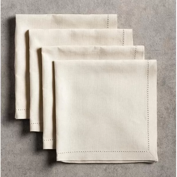 Maison d Hermine Placemats 100 Linen Decorative Cloth Place Mat Washable Dinner Placemat for Holiday Dinner Wedding Baby Shower amp Dining Avignon  Jet Stream Set of 420x20 Napkins Avignon  Ancient Scroll
