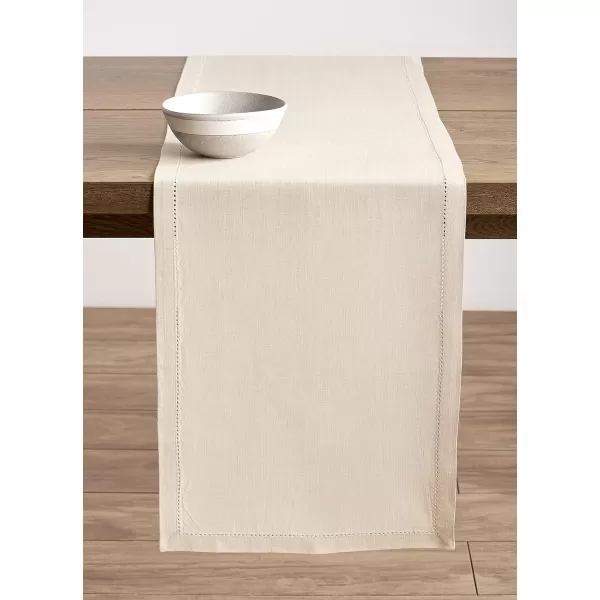 Maison d Hermine Placemats 100 Linen Decorative Cloth Place Mat Washable Dinner Placemat for Holiday Dinner Wedding Baby Shower amp Dining Avignon  Jet Stream Set of 414x36 Table Runner Avignon  Ancient Scroll