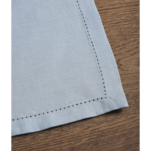 Maison d Hermine Placemats 100 Linen Decorative Cloth Place Mat Washable Dinner Placemat for Holiday Dinner Wedding Baby Shower amp Dining Avignon  Jet Stream Set of 413x19 Placemats Avignon  Niagara Mist