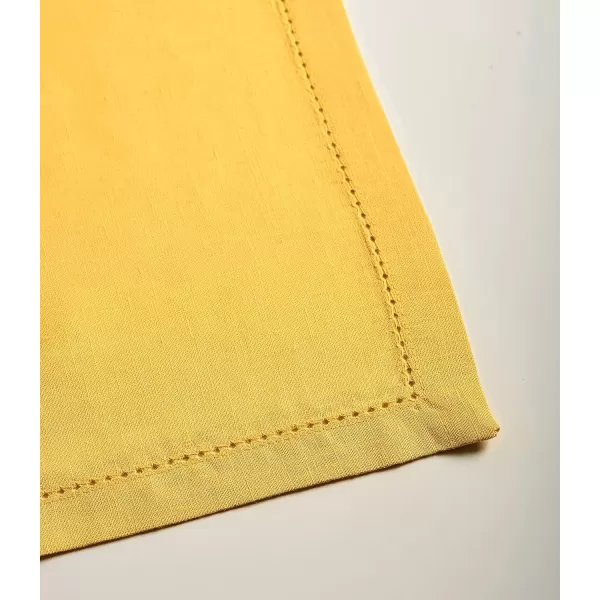 Maison d Hermine Placemats 100 Linen Decorative Cloth Place Mat Washable Dinner Placemat for Holiday Dinner Wedding Baby Shower amp Dining Avignon  Jet Stream Set of 413x19 Placemats Avignon  Ochre