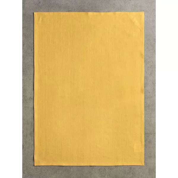Maison d Hermine Placemats 100 Linen Decorative Cloth Place Mat Washable Dinner Placemat for Holiday Dinner Wedding Baby Shower amp Dining Avignon  Jet Stream Set of 420x2750 Kitchen Towels Avignon  Ochre