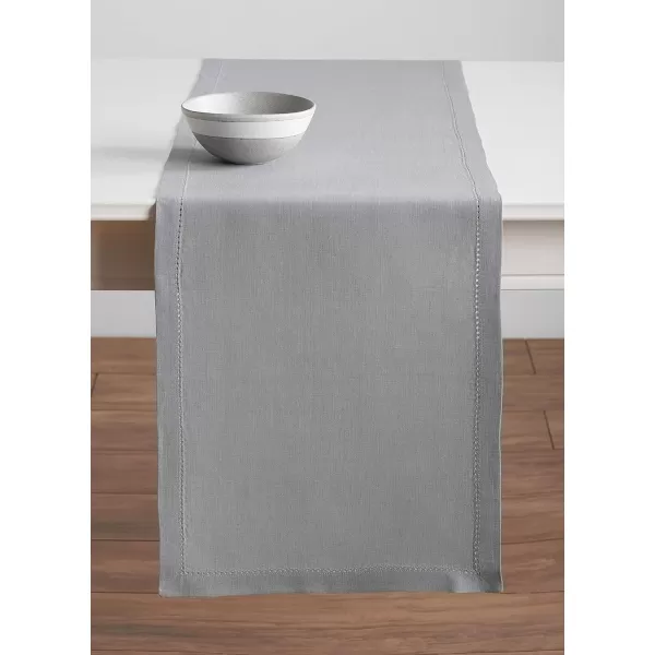 Maison d Hermine Placemats 100 Linen Decorative Cloth Place Mat Washable Dinner Placemat for Holiday Dinner Wedding Baby Shower amp Dining Avignon  Jet Stream Set of 414x36 Table Runner Avignon  Silver Sconce