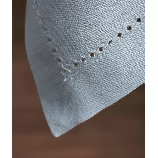 Maison d Hermine Placemats 100 Linen Decorative Cloth Place Mat Washable Dinner Placemat for Holiday Dinner Wedding Baby Shower amp Dining Avignon  Jet Stream Set of 420x20 Napkins Avignon  Niagara Mist