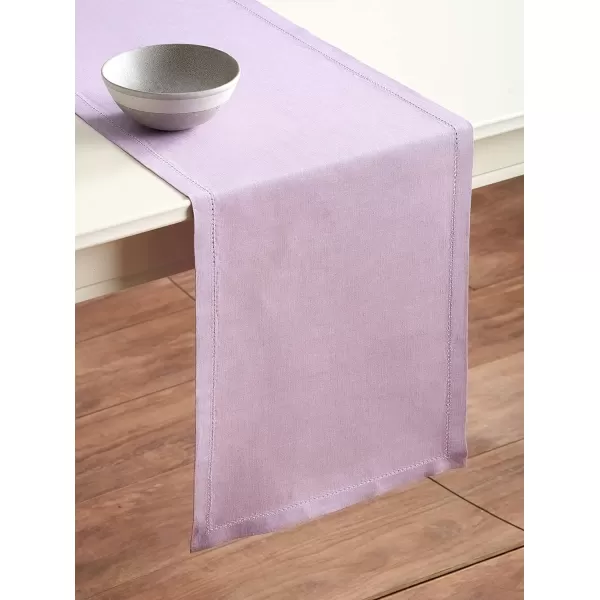 Maison d Hermine Placemats 100 Linen Decorative Cloth Place Mat Washable Dinner Placemat for Holiday Dinner Wedding Baby Shower amp Dining Avignon  Jet Stream Set of 414x48 Table Runner Avignon  Sea Fog