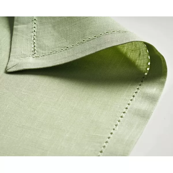 Maison d Hermine Placemats 100 Linen Decorative Cloth Place Mat Washable Dinner Placemat for Holiday Dinner Wedding Baby Shower amp Dining Avignon  Jet Stream Set of 413x19 Placemats Avignon  Tender Green