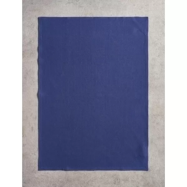 Maison d Hermine Placemats 100 Linen Decorative Cloth Place Mat Washable Dinner Placemat for Holiday Dinner Wedding Baby Shower amp Dining Avignon  Jet Stream Set of 420x2750 Kitchen Towels Avignon  Twlight Blue