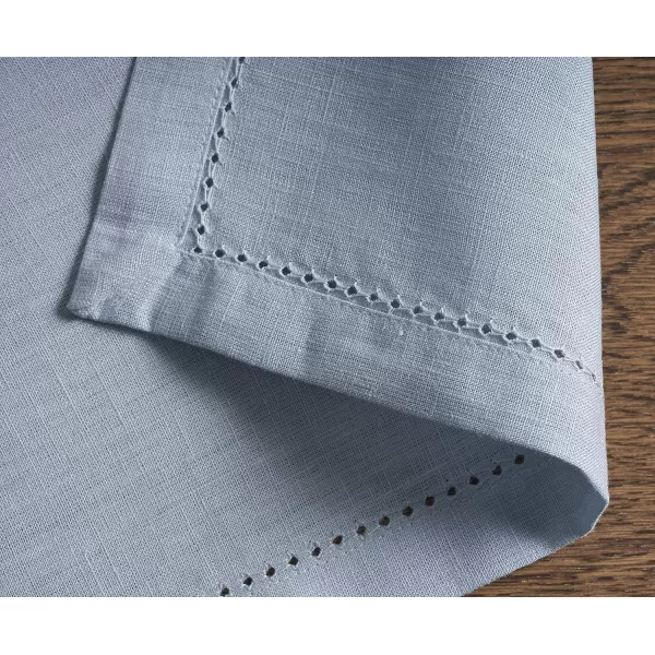 Maison d Hermine Placemats 100 Linen Decorative Cloth Place Mat Washable Dinner Placemat for Holiday Dinner Wedding Baby Shower amp Dining Avignon  Jet Stream Set of 413x19 Placemats Avignon  Niagara Mist