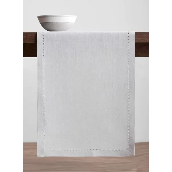 Maison d Hermine Placemats 100 Linen Decorative Cloth Place Mat Washable Dinner Placemat for Holiday Dinner Wedding Baby Shower amp Dining Avignon  Jet Stream Set of 414x36 Table Runner Avignon  Micro Chip