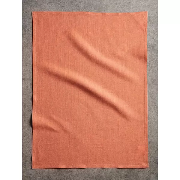 Maison d Hermine Placemats 100 Linen Decorative Cloth Place Mat Washable Dinner Placemat for Holiday Dinner Wedding Baby Shower amp Dining Avignon  Jet Stream Set of 420x2750 Kitchen Towels Avignon  Brandied Melon
