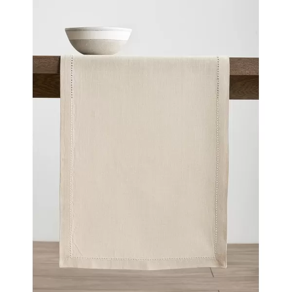 Maison d Hermine Placemats 100 Linen Decorative Cloth Place Mat Washable Dinner Placemat for Holiday Dinner Wedding Baby Shower amp Dining Avignon  Jet Stream Set of 414x48 Table Runner Avignon  Ancient Scroll