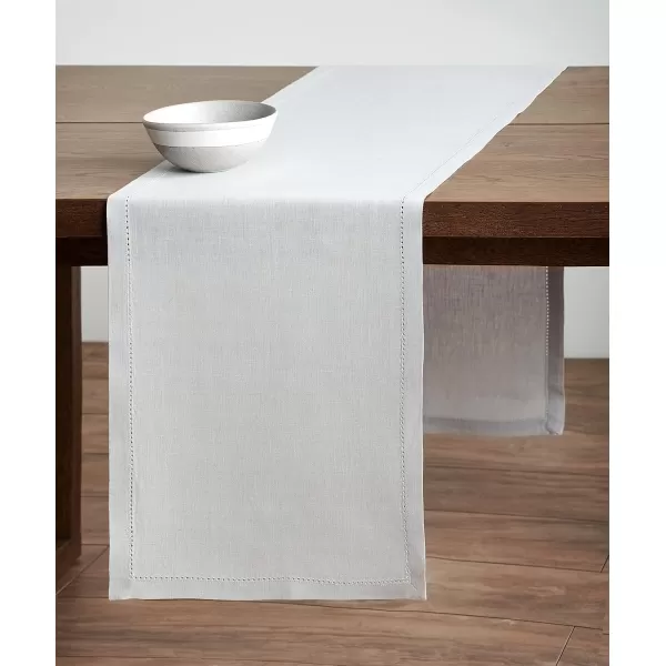 Maison d Hermine Placemats 100 Linen Decorative Cloth Place Mat Washable Dinner Placemat for Holiday Dinner Wedding Baby Shower amp Dining Avignon  Jet Stream Set of 414x48 Table Runner Avignon  Micro Chip