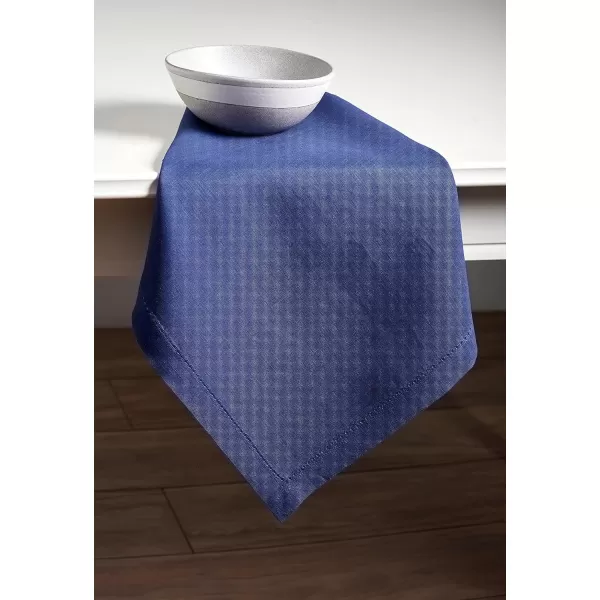 Maison d Hermine Placemats 100 Linen Decorative Cloth Place Mat Washable Dinner Placemat for Holiday Dinner Wedding Baby Shower amp Dining Avignon  Jet Stream Set of 420x20 Napkins Avignon  Twlight Blue