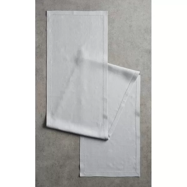 Maison d Hermine Placemats 100 Linen Decorative Cloth Place Mat Washable Dinner Placemat for Holiday Dinner Wedding Baby Shower amp Dining Avignon  Jet Stream Set of 414x36 Table Runner Avignon  Micro Chip
