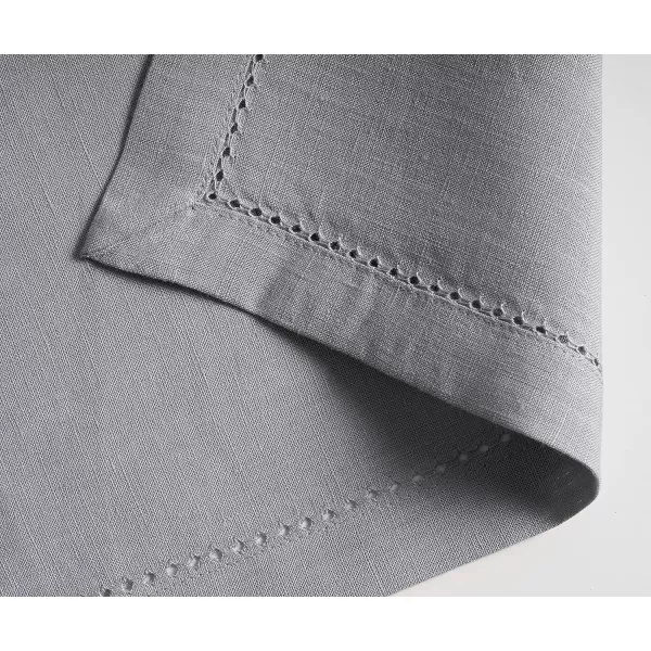 Maison d Hermine Placemats 100 Linen Decorative Cloth Place Mat Washable Dinner Placemat for Holiday Dinner Wedding Baby Shower amp Dining Avignon  Jet Stream Set of 413x19 Placemats Avignon  Silver Sconce