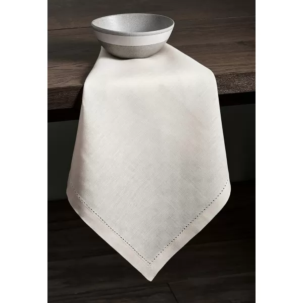 Maison d Hermine Placemats 100 Linen Decorative Cloth Place Mat Washable Dinner Placemat for Holiday Dinner Wedding Baby Shower amp Dining Avignon  Jet Stream Set of 420x20 Napkins Avignon  Jet Stream