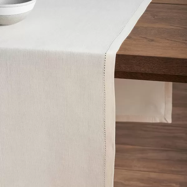 Maison d Hermine Placemats 100 Linen Decorative Cloth Place Mat Washable Dinner Placemat for Holiday Dinner Wedding Baby Shower amp Dining Avignon  Jet Stream Set of 414x36 Table Runner Avignon  Jet Stream