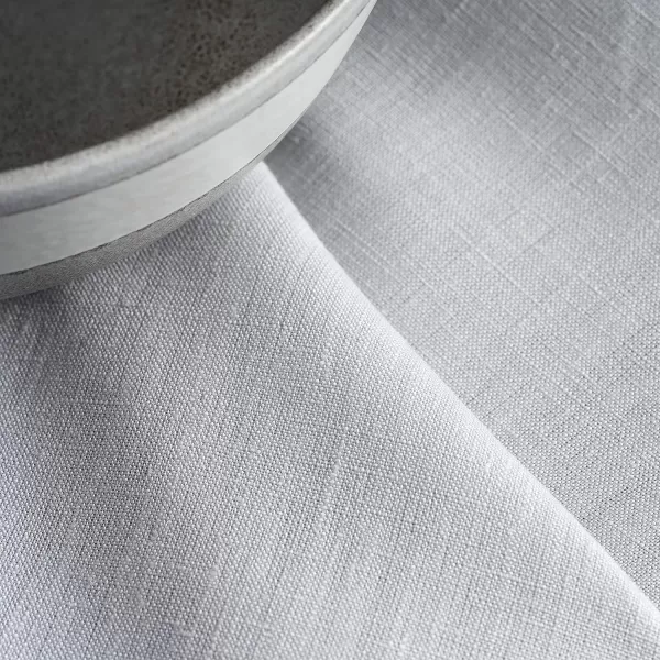 Maison d Hermine Placemats 100 Linen Decorative Cloth Place Mat Washable Dinner Placemat for Holiday Dinner Wedding Baby Shower amp Dining Avignon  Jet Stream Set of 420x20 Napkins Avignon  Micro Chip