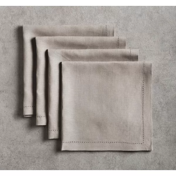 Maison d Hermine Placemats 100 Linen Decorative Cloth Place Mat Washable Dinner Placemat for Holiday Dinner Wedding Baby Shower amp Dining Avignon  Jet Stream Set of 420x20 Napkins Avignon  Satellite