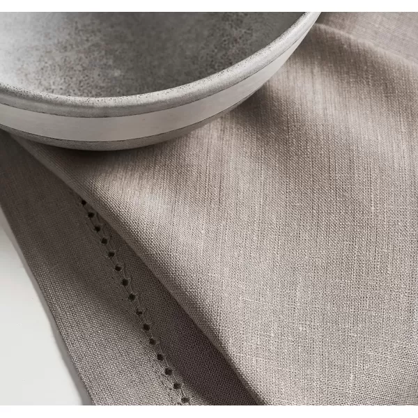 Maison d Hermine Placemats 100 Linen Decorative Cloth Place Mat Washable Dinner Placemat for Holiday Dinner Wedding Baby Shower amp Dining Avignon  Jet Stream Set of 420x20 Napkins Avignon  Satellite