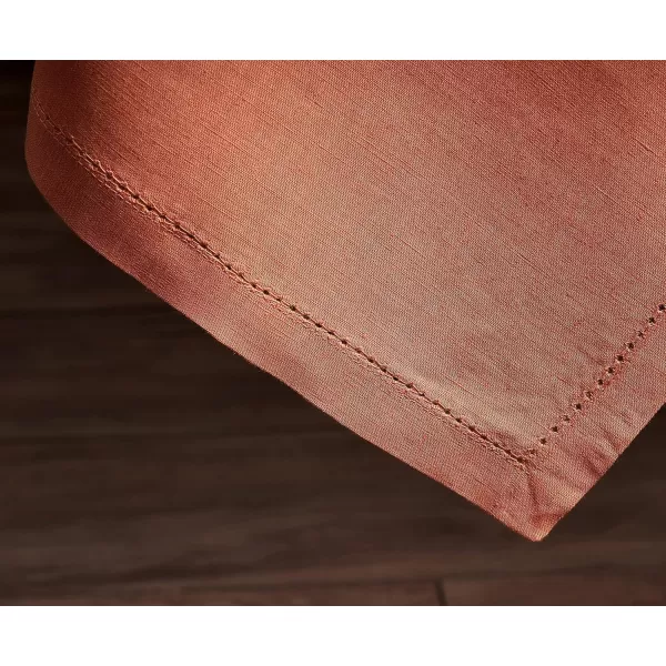 Maison d Hermine Placemats 100 Linen Decorative Cloth Place Mat Washable Dinner Placemat for Holiday Dinner Wedding Baby Shower amp Dining Avignon  Jet Stream Set of 420x20 Napkins Avignon  Brandied Melon