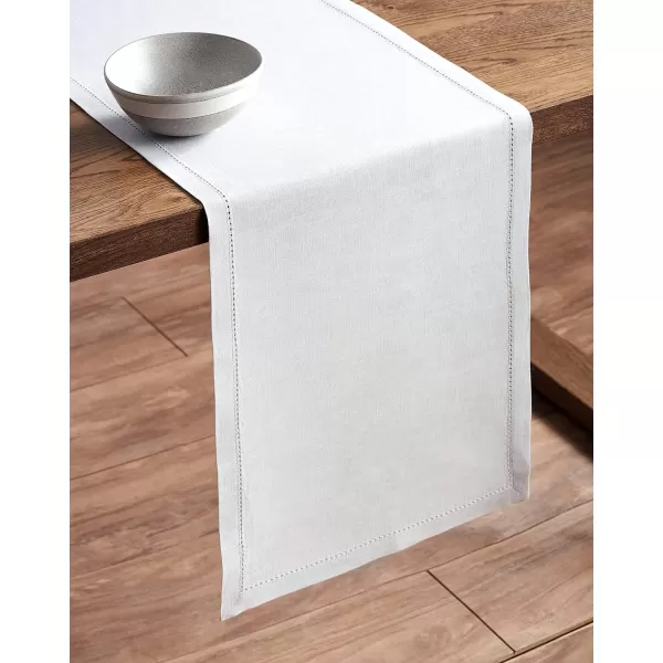 Maison d Hermine Placemats 100 Linen Decorative Cloth Place Mat Washable Dinner Placemat for Holiday Dinner Wedding Baby Shower amp Dining Avignon  Jet Stream Set of 414x36 Table Runner Avignon  Micro Chip