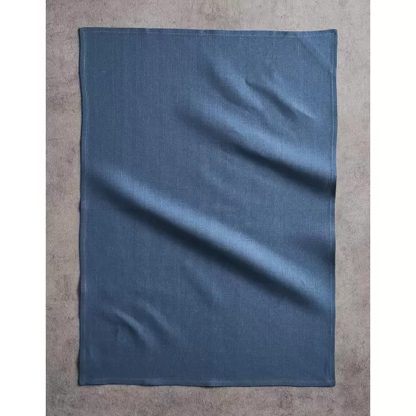 Maison d Hermine Placemats 100 Linen Decorative Cloth Place Mat Washable Dinner Placemat for Holiday Dinner Wedding Baby Shower amp Dining Avignon  Jet Stream Set of 420x2750 Kitchen Towels Avignon  Bering Sea